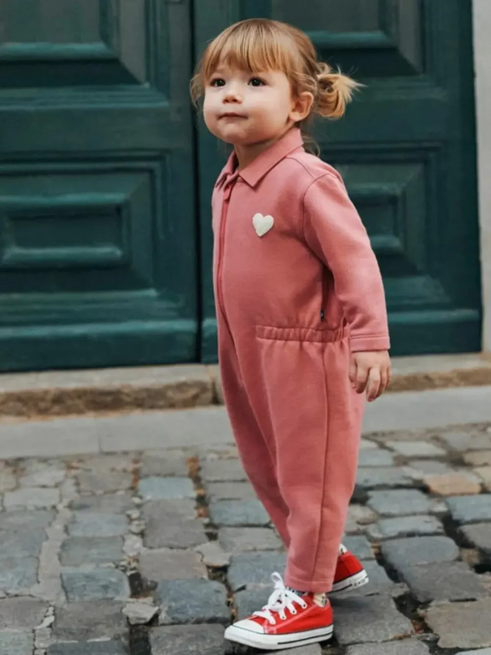 Petit Bateau girls organic cotton pink onesie Size 12 Months NWT
